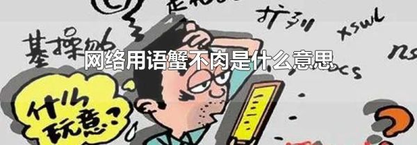 网络用语蟹不肉是什么意思