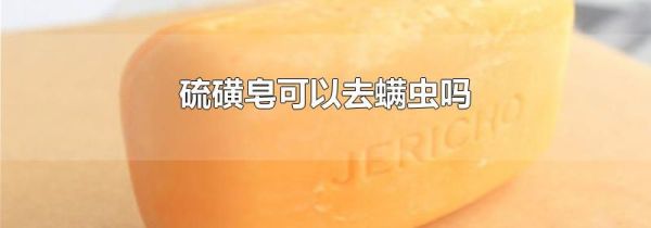 硫磺皂可以去螨虫吗