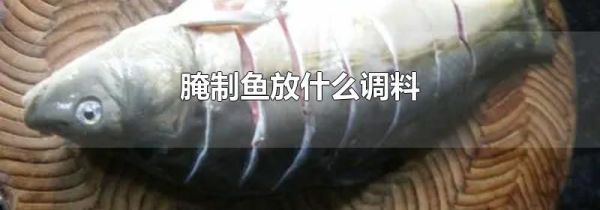 腌制鱼放什么调料