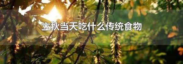 立秋当天吃什么传统食物