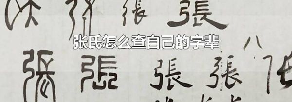 张氏怎么查自己的字辈