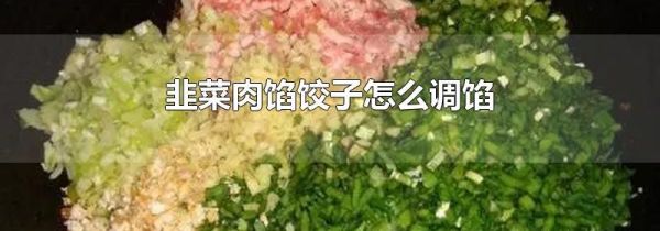 韭菜肉馅饺子怎么调馅