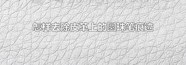 怎样去除皮革上的圆珠笔痕迹