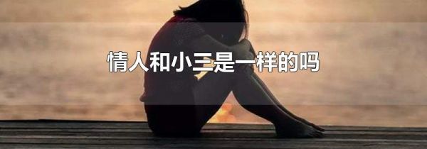 情人和小三是一样的吗