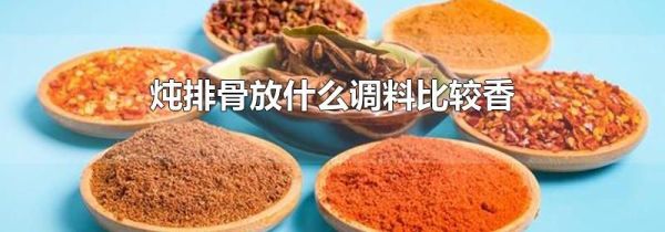 炖排骨放什么调料比较香