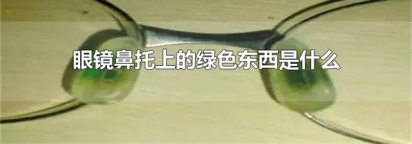 眼镜鼻托上的绿色东西是什么