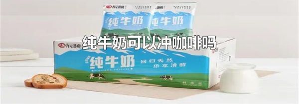 纯牛奶可以冲咖啡吗