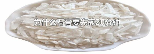 为什么石膏要先煎20分钟