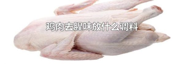 鸡肉去腥味放什么调料
