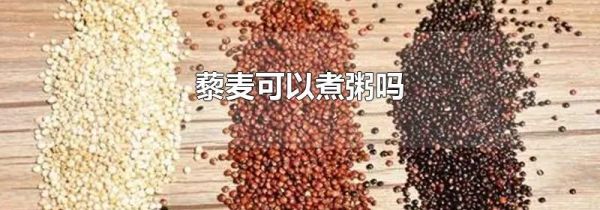 藜麦可以煮粥吗