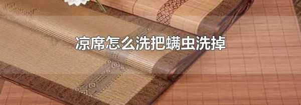 凉席怎么洗把螨虫洗掉