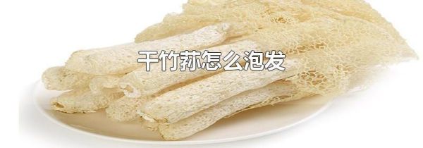 干竹荪怎么泡发
