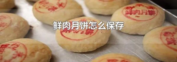 鲜肉月饼怎么保存