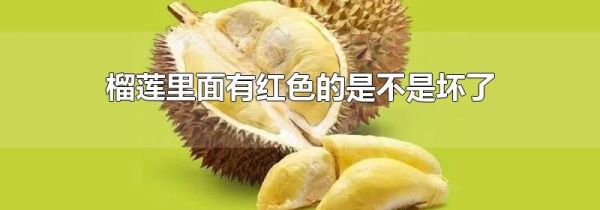 榴莲里面有红色的是不是坏了