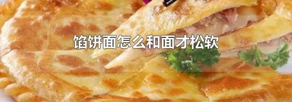 馅饼面怎么和面才松软