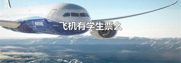 飞机有学生票么