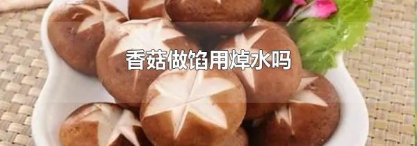 香菇做馅用焯水吗
