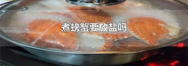 煮螃蟹要放盐吗