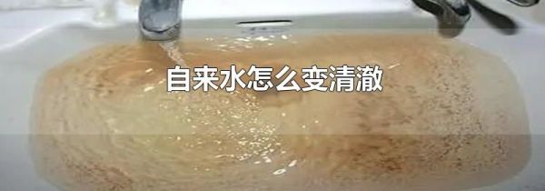 自来水怎么变清澈
