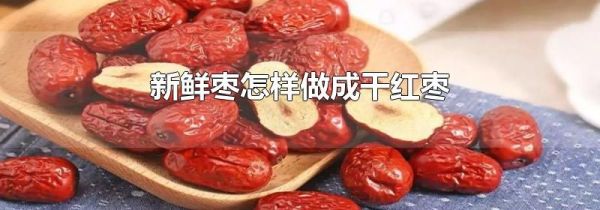 新鲜枣怎样做成干红枣