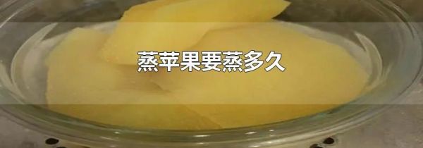 蒸苹果要蒸多久