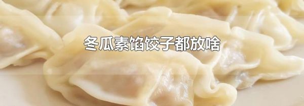 冬瓜素馅饺子都放啥