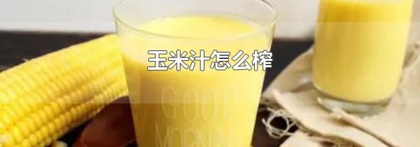 玉米汁怎么榨