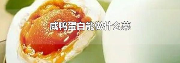 咸鸭蛋白能做什么菜