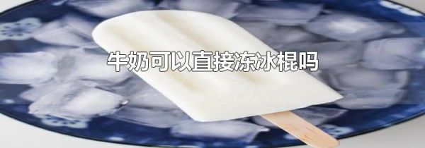 牛奶可以直接冻冰棍吗