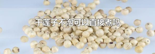 干莲子不泡可以直接煮吗