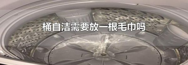 桶自洁需要放一根毛巾吗