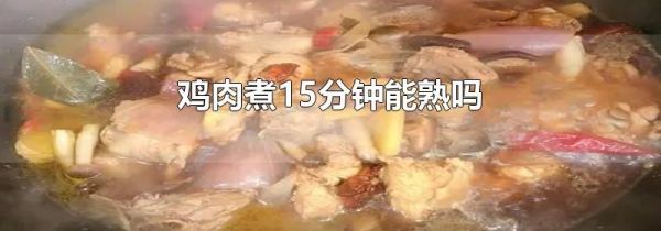 鸡肉煮15分钟能熟吗