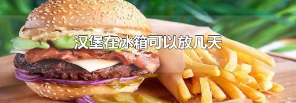 汉堡在冰箱可以放几天