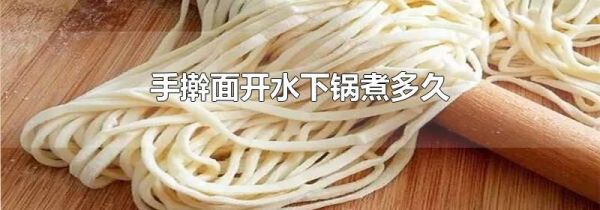 手擀面开水下锅煮多久