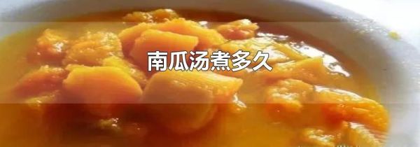 南瓜汤煮多久