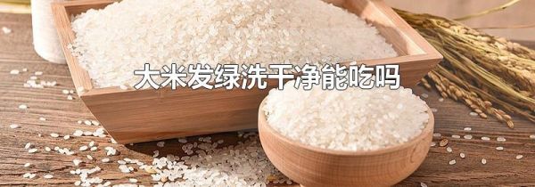大米发绿洗干净能吃吗