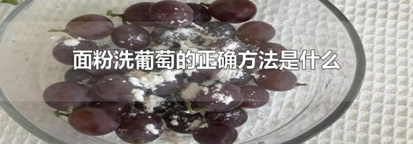 面粉洗葡萄的正确方法是什么