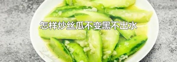 怎样炒丝瓜不变黑不出水