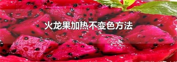 火龙果加热不变色方法