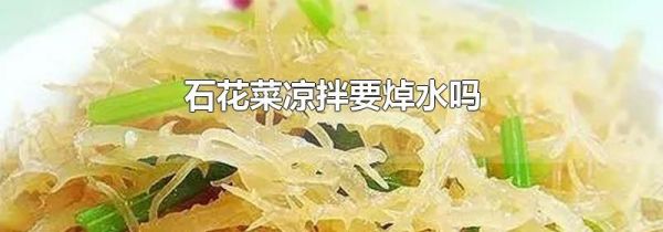 石花菜凉拌要焯水吗