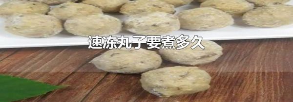 速冻丸子要煮多久