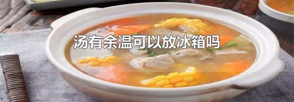 汤有余温可以放冰箱吗