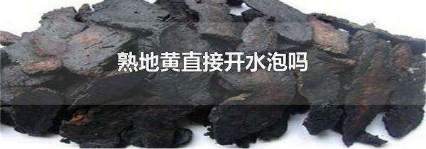 熟地黄直接开水泡吗