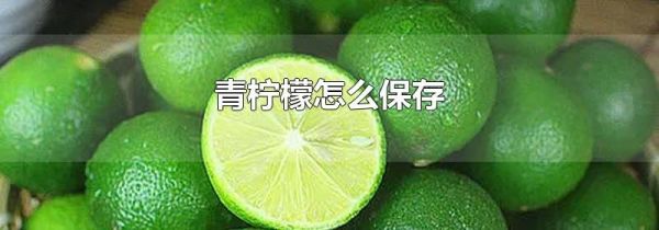 青柠檬怎么保存