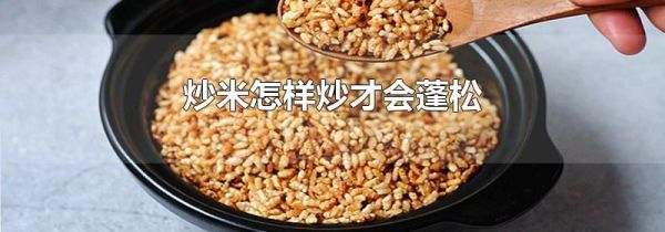 炒米怎样炒才会蓬松