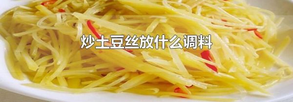 炒土豆丝放什么调料