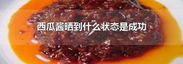 西瓜酱晒到什么状态是成功