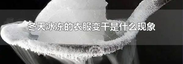 冬天冰冻的衣服变干是什么现象
