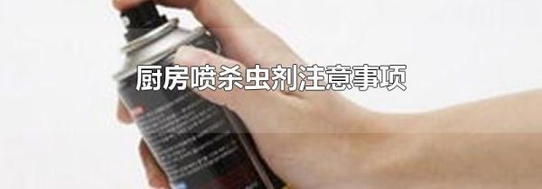 厨房喷杀虫剂注意事项