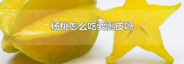 杨桃怎么吃要剥皮吗